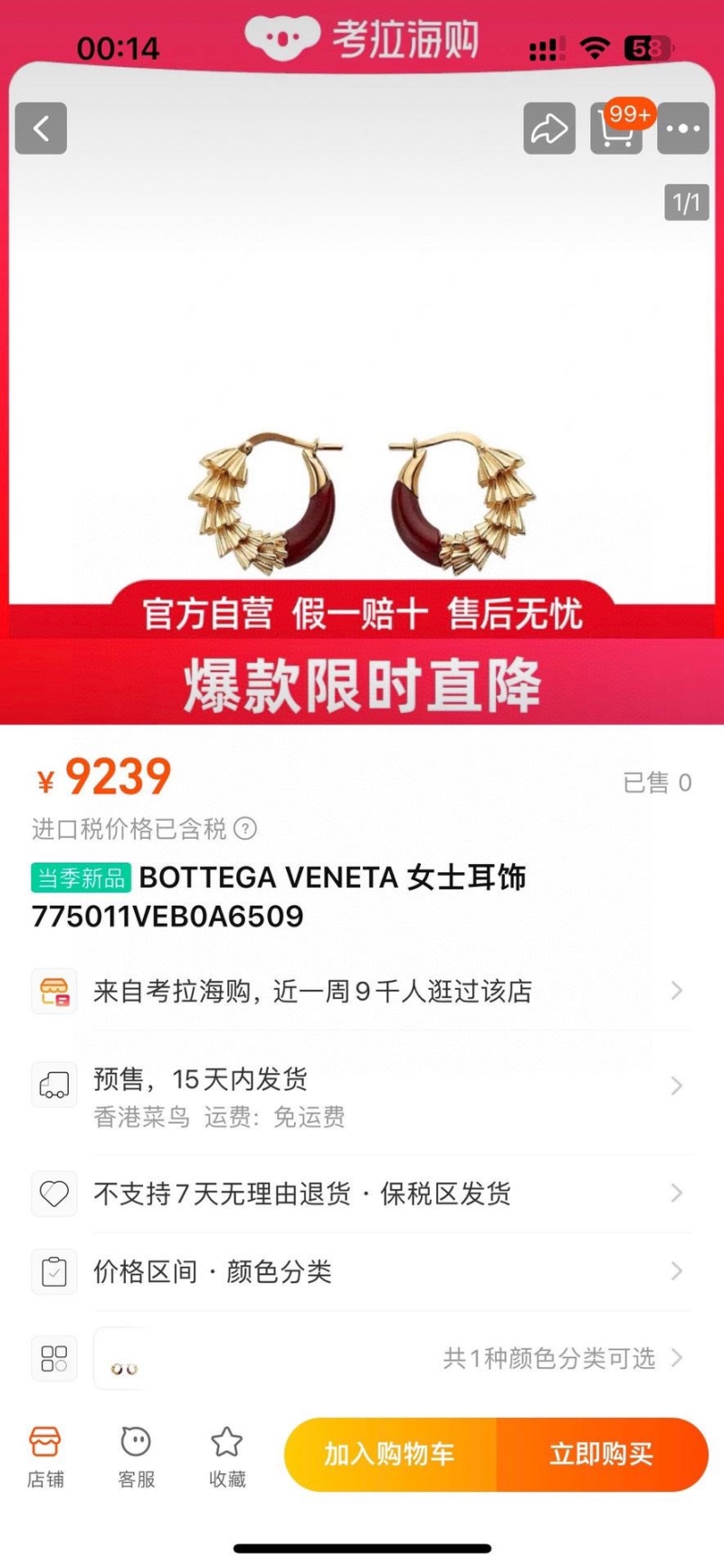 Bottega VENENTA Earrings